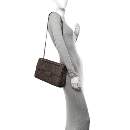 Chanel Crumpled Grained Calfskin Jumbo CC Crave Flap Beige 2 of 11
