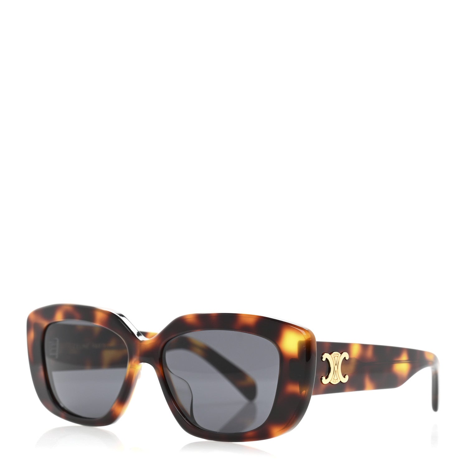 Celine Acetate Triomphe 04 Sunglasses CL 40216U Dark Havana 1 of 8