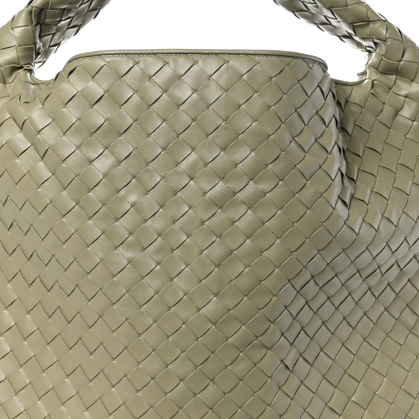 Calfskin Intrecciato Large Hop Travertine