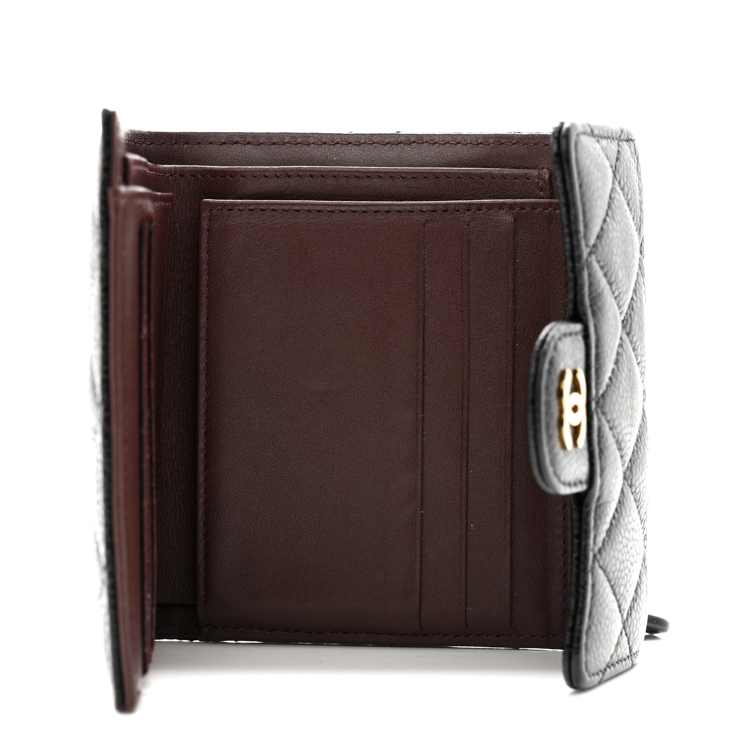 Chanel Caviar Quilted Compact Flap Wallet Black 5 of 12