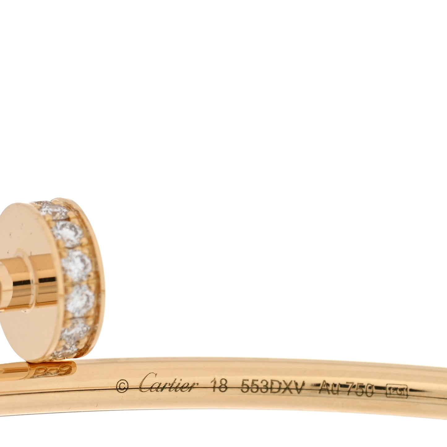 18K Yellow Gold Diamond Small Juste Un Clou Bracelet 18