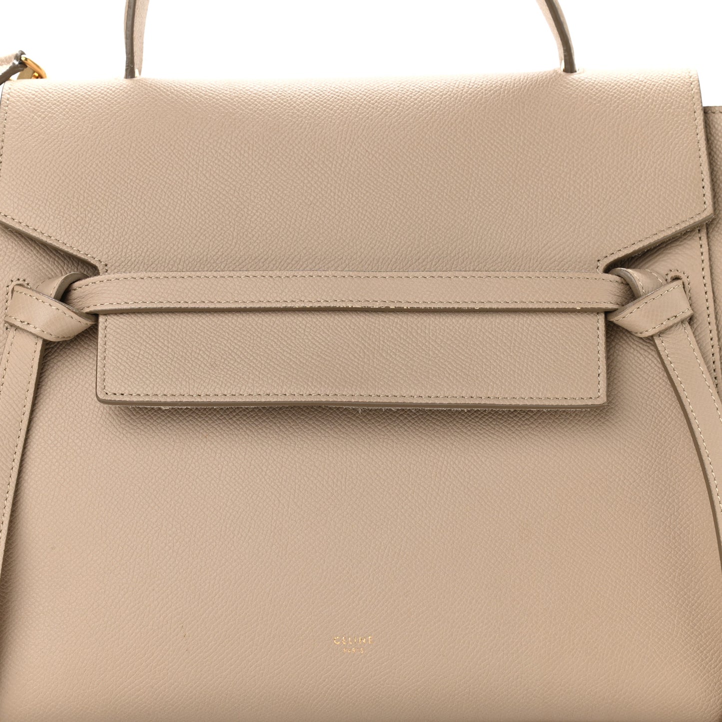 Grained Calfskin Mini Belt Bag Light Taupe