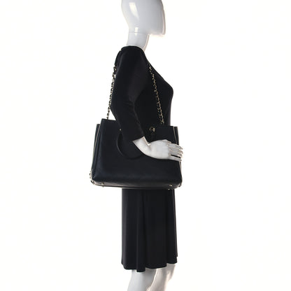 Chanel Bullskin Stitched Medium Shopping Bag Black 2 of 12