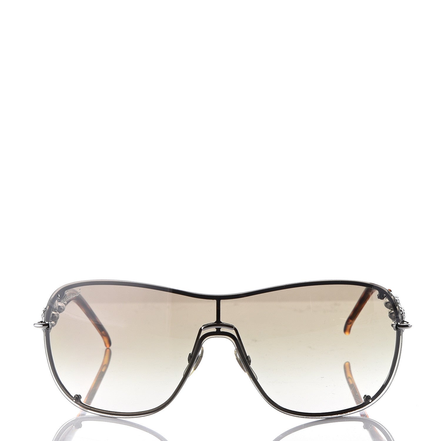 Gucci Crystal Marina Chain Shield Sunglasses GG4231S Tortoise