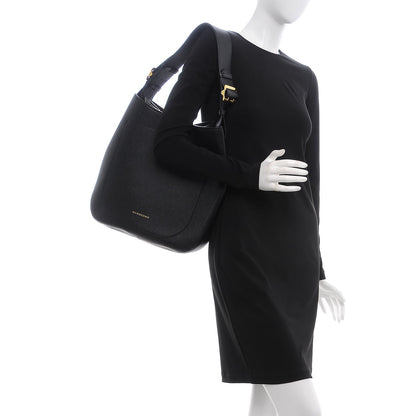 Burberry Grainy Calfskin Small Elmstone Hobo Black 2 of 8
