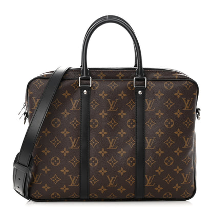 Louis Vuitton Monogram Macassar Porte-Documents Voyage PM 1 of 13