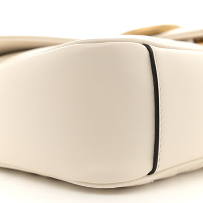 Gucci Calfskin Matelasse Small GG Marmont Shoulder Bag White 9 of 12