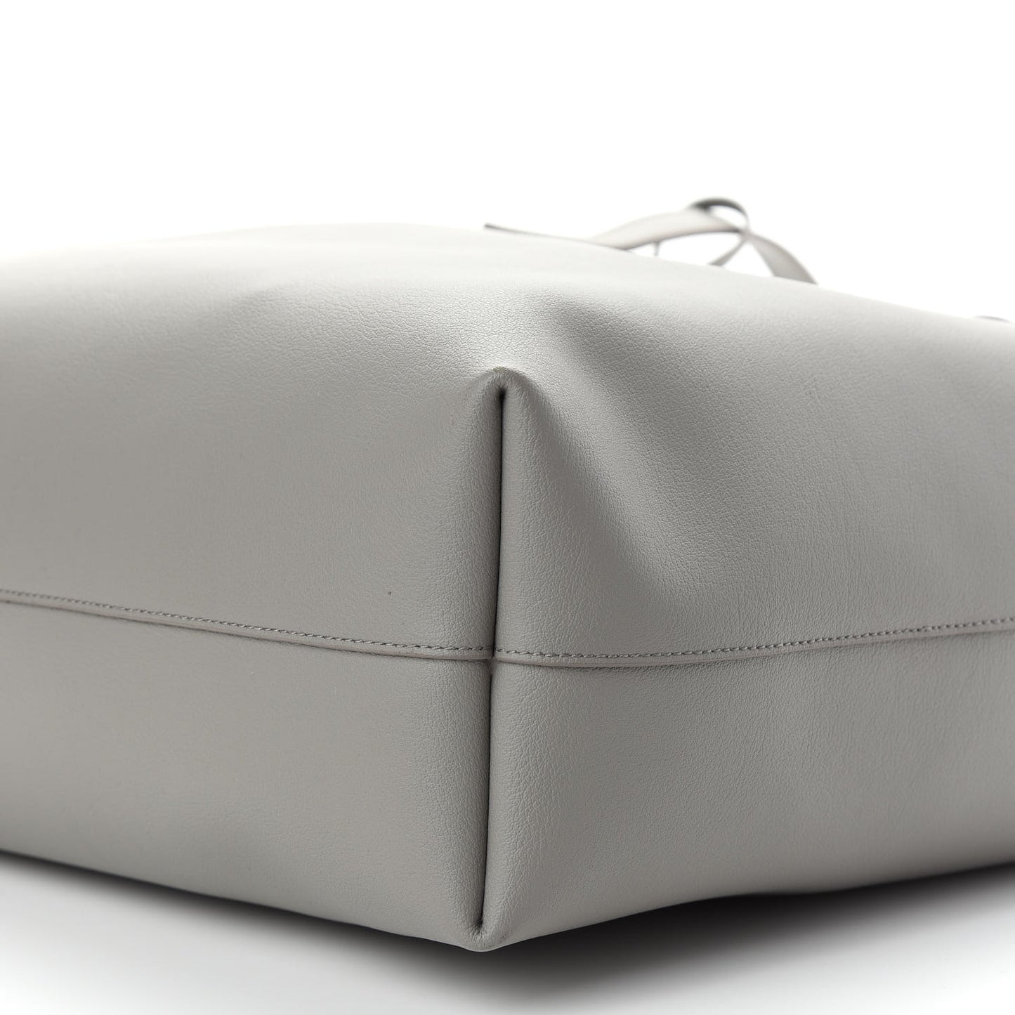 Calfskin Large Shopping Tote Oyster Grey