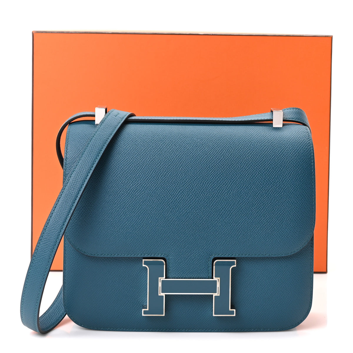 Hermes Epsom Enamel Constance 24 Vert Bosphore 11 of 11