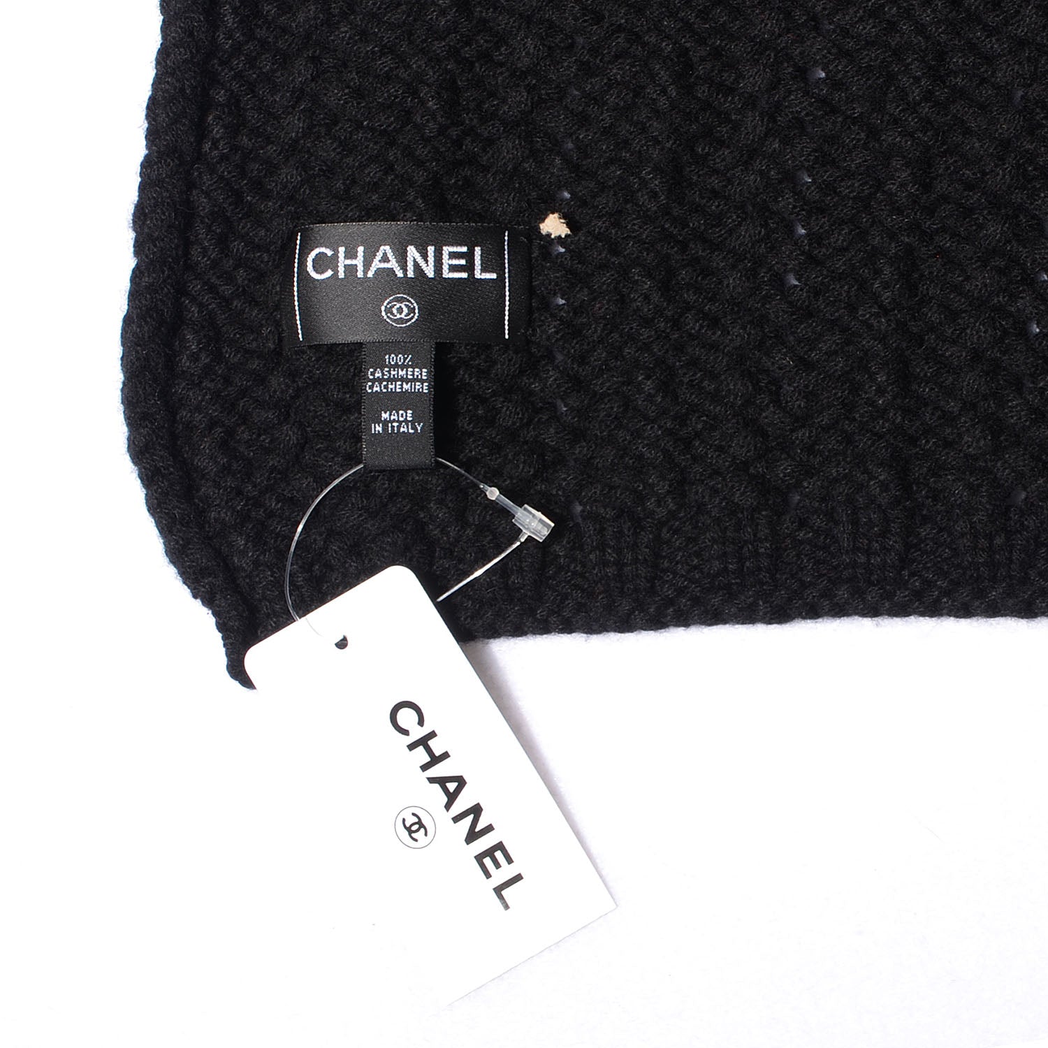 Chanel Cashmere Chain CC Scarf Black 6 of 7