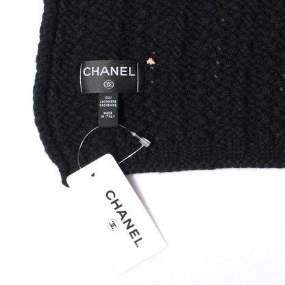 Chanel Cashmere Chain CC Scarf Black 6 of 7