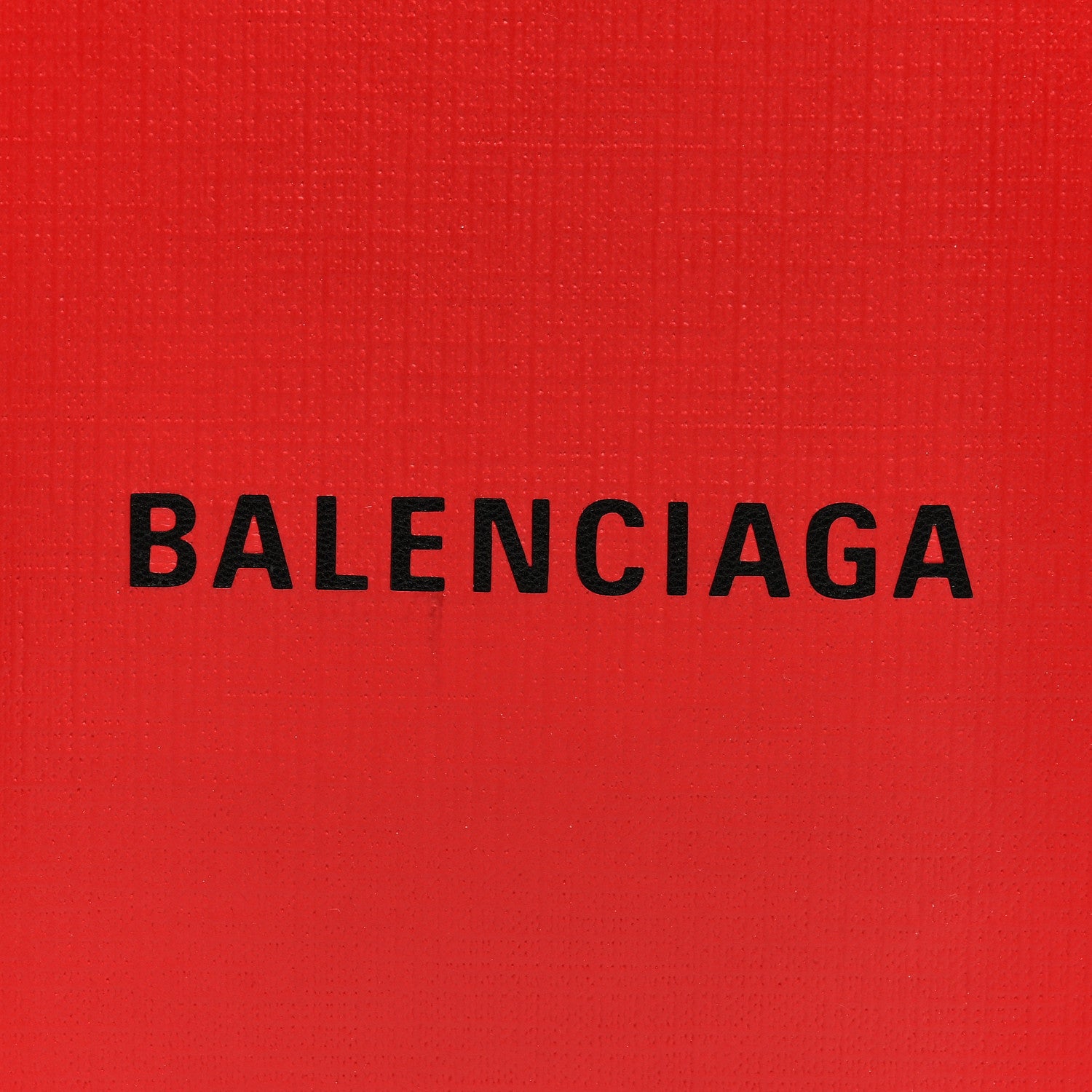 Balenciaga Squared Calfskin Logo Shopping Phone Holder Bag Red 7 of 9