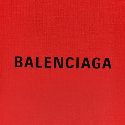 Balenciaga Squared Calfskin Logo Shopping Phone Holder Bag Red 7 of 9