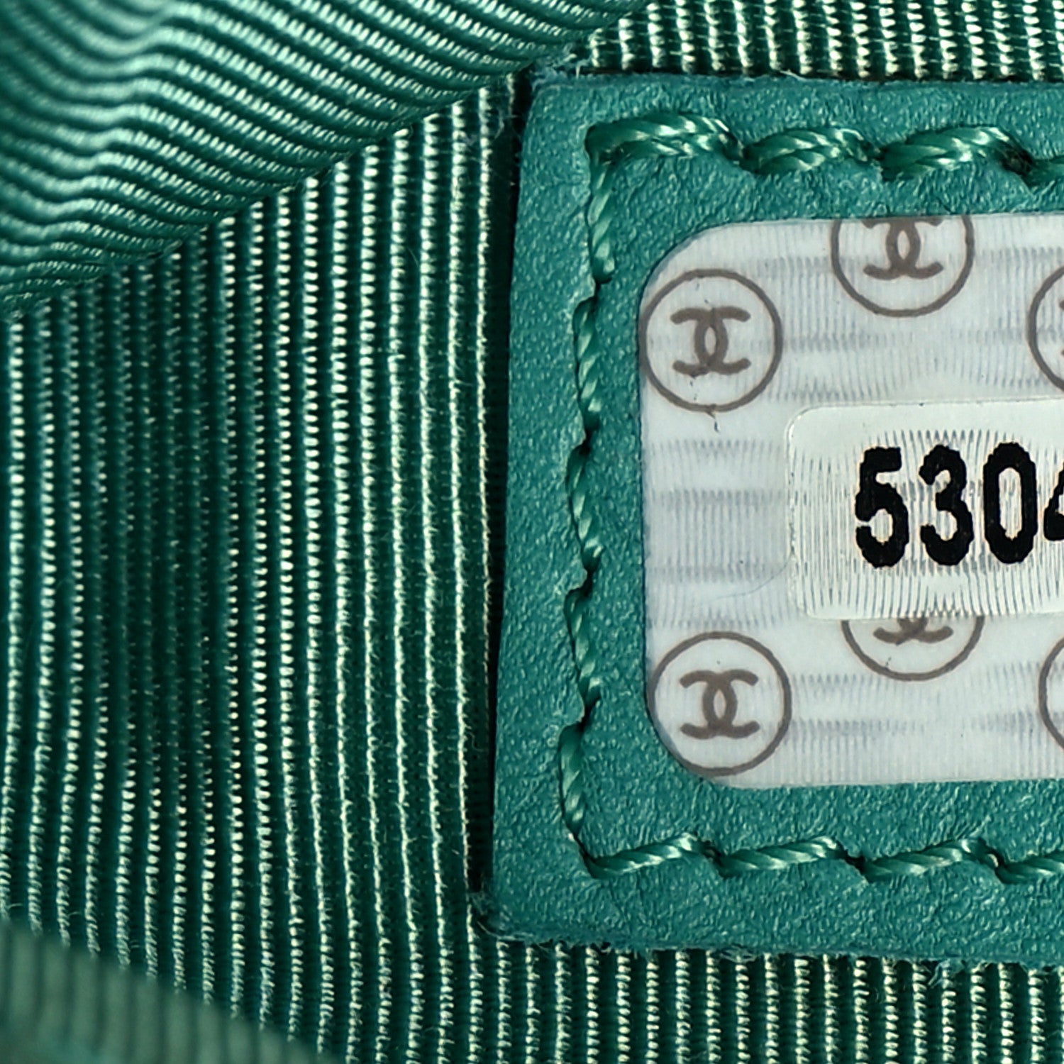 Chanel Caviar CC Large Shoulder Bag Green 7 of 16