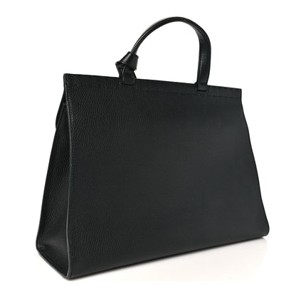 Gucci Calfskin Medium GG Marmont Top Handle Bag Black 3 of 11