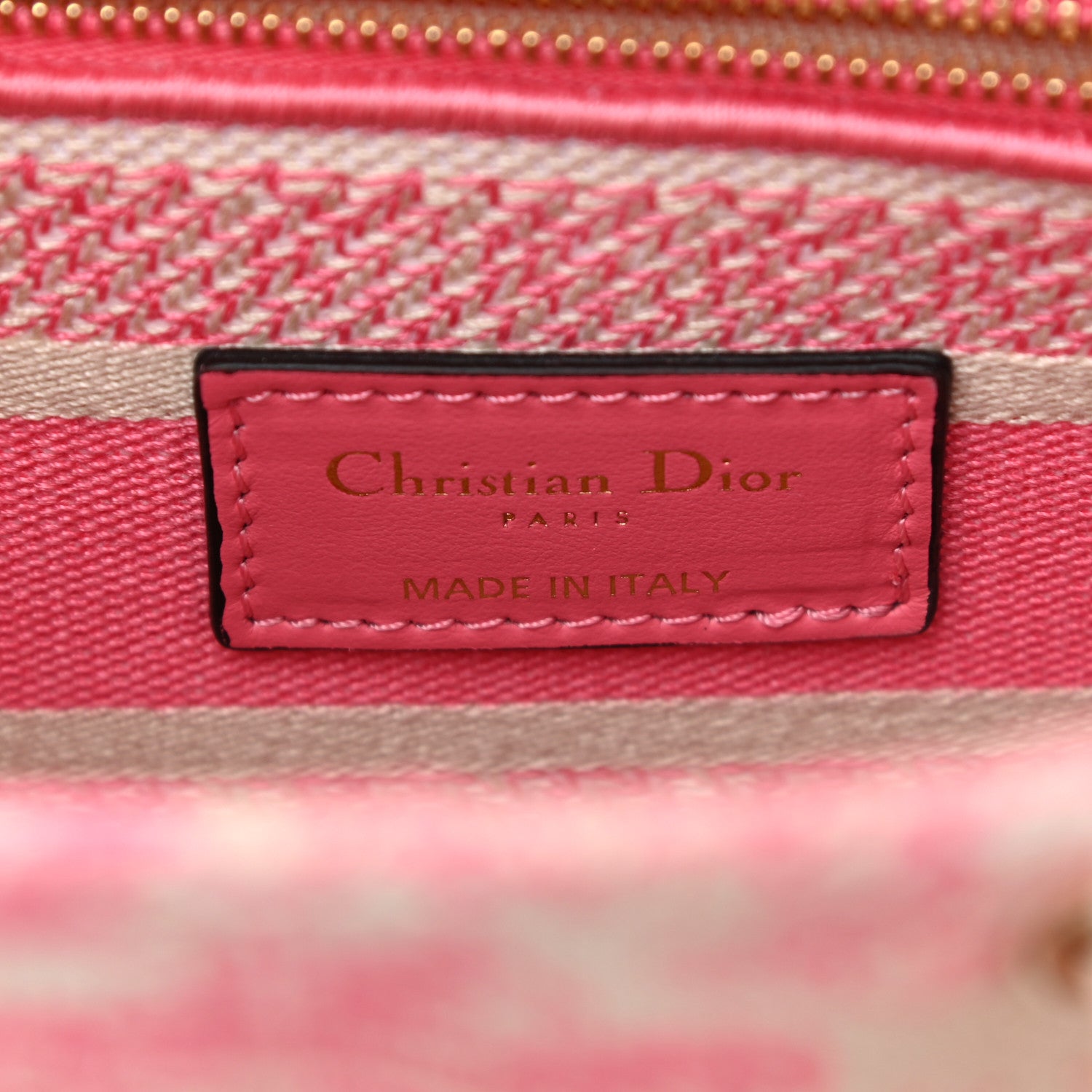 Christian Dior Canvas Toile De Jouy Embroidered Medium Lady D-Lite