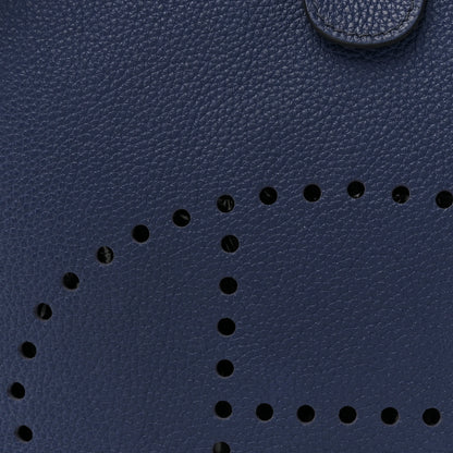 Hermes Taurillon Clemence EVELYNE III PM Bleu Encre 8 of 11