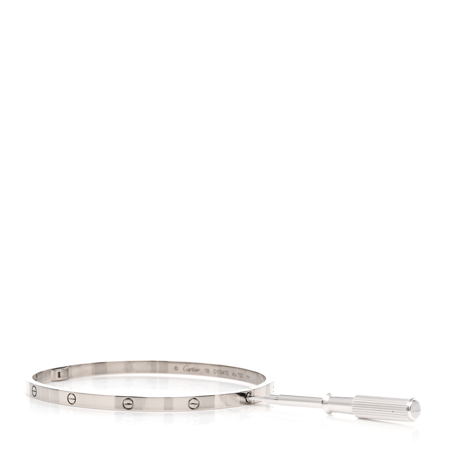 Cartier 18K White Gold Small LOVE Bracelet 19 3 of 5