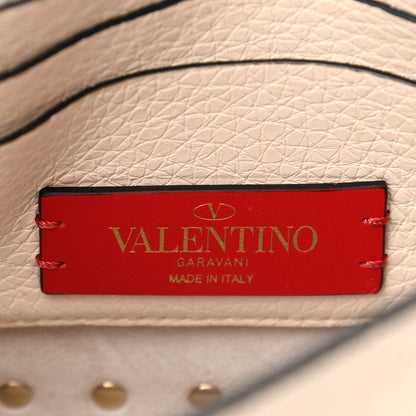 Valentino Garavani Grainy Calfskin Small Rockstud Top Handle Bag Light Ivory 7 of 11