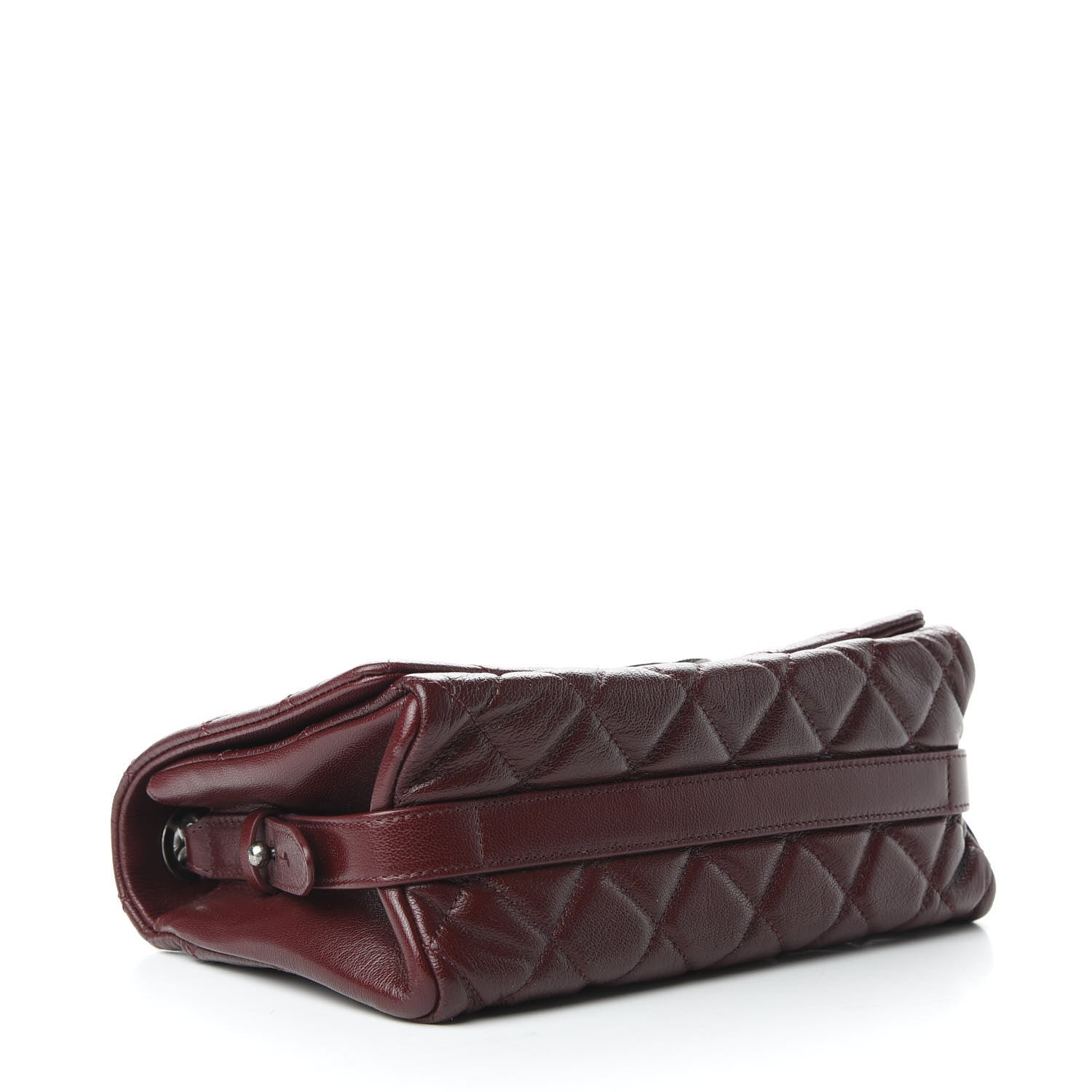 Chanel Goatskin Quilted Medium City Rock Flap Burgundy 4 of 9