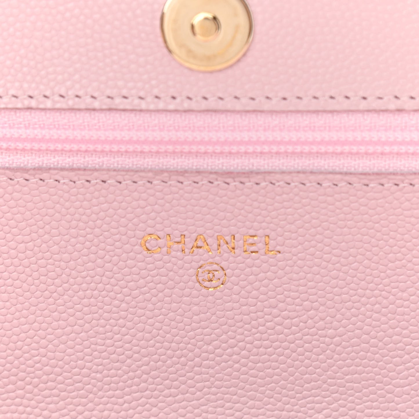 Caviar Quilted Coco Candy Wallet On Chain WOC Light Pink