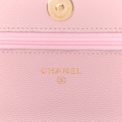 Chanel Caviar Quilted Coco Candy Wallet On Chain WOC Light Pink 6 of 11