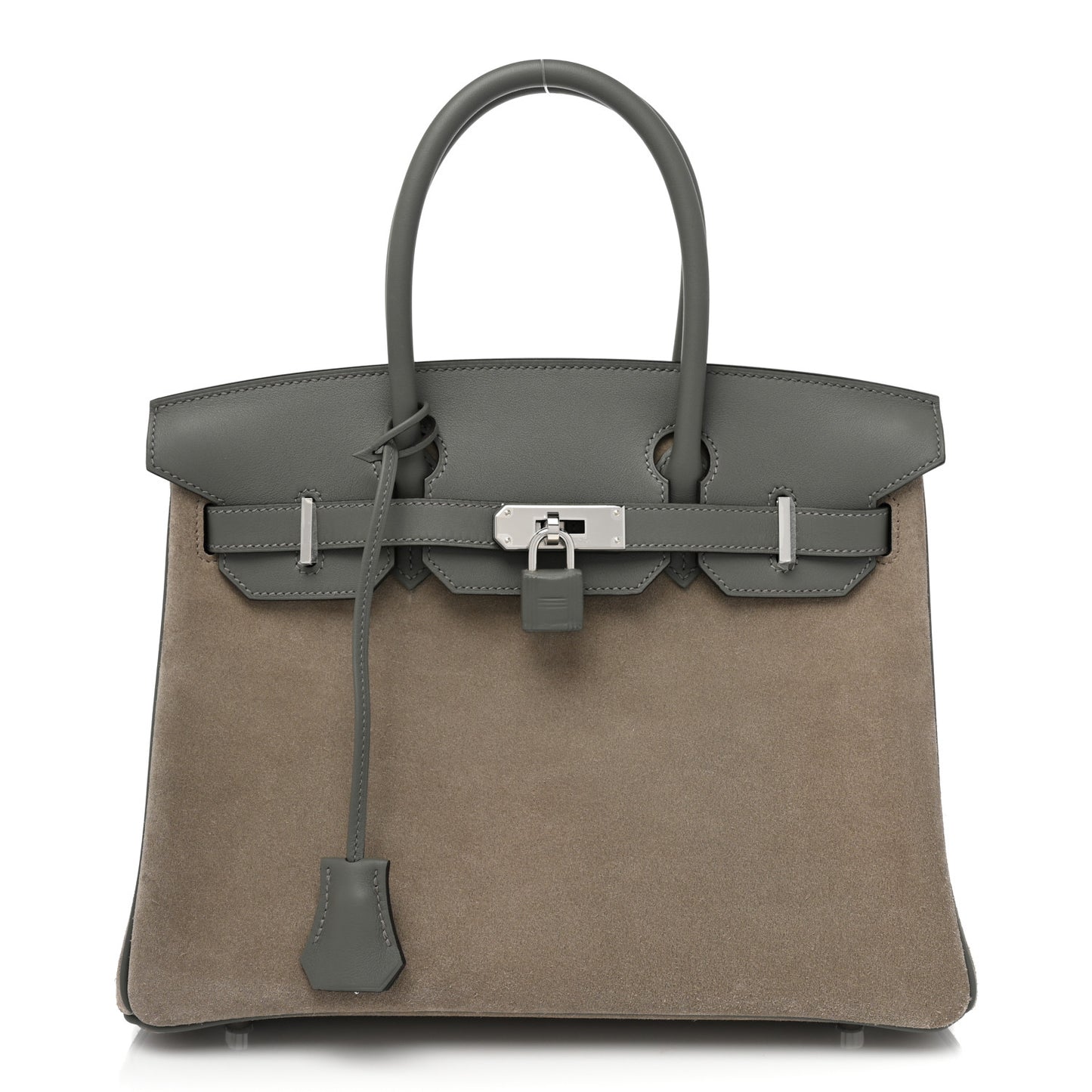 Veau Doblis Swift Grizzly Birkin 30 Gris Meyer Gris Caillou