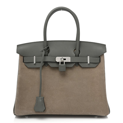 Hermes Veau Doblis Swift Grizzly Birkin 30 Gris Meyer Gris Caillou 1 of 10