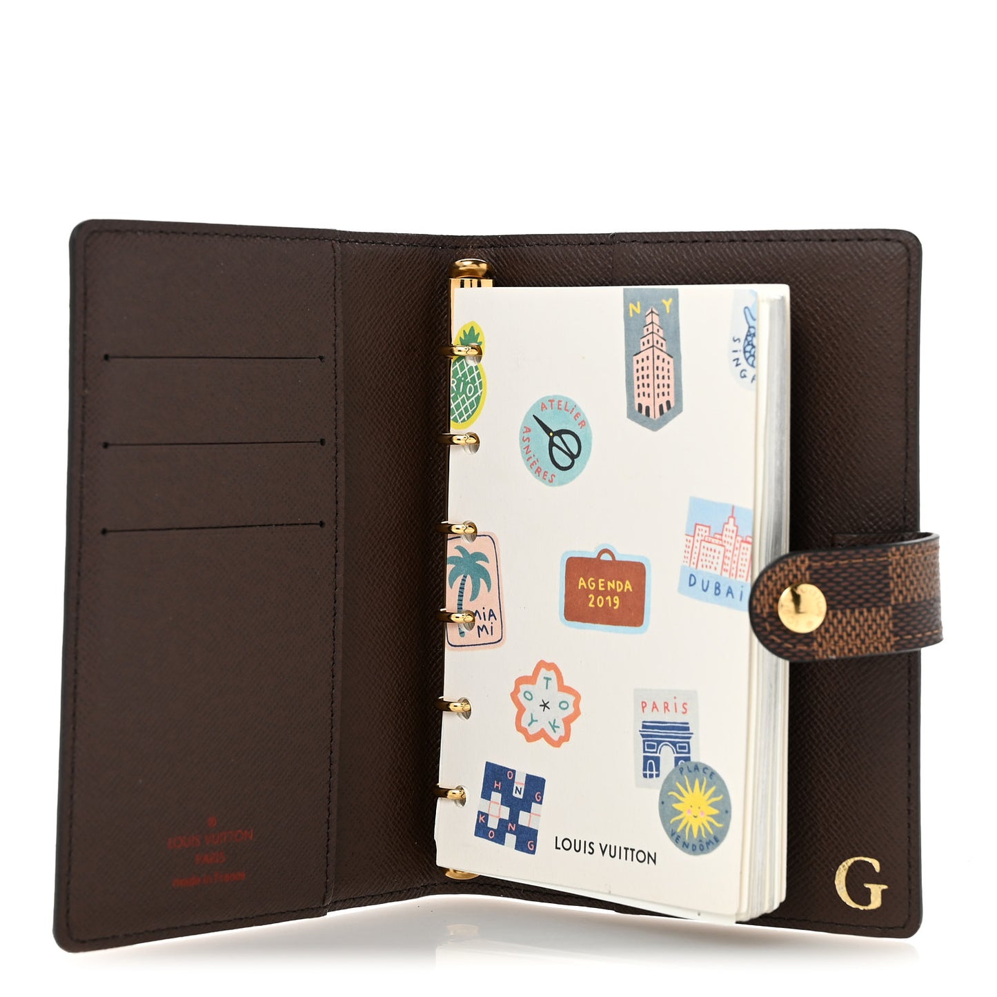 Damier Ebene Small Ring Agenda Cover