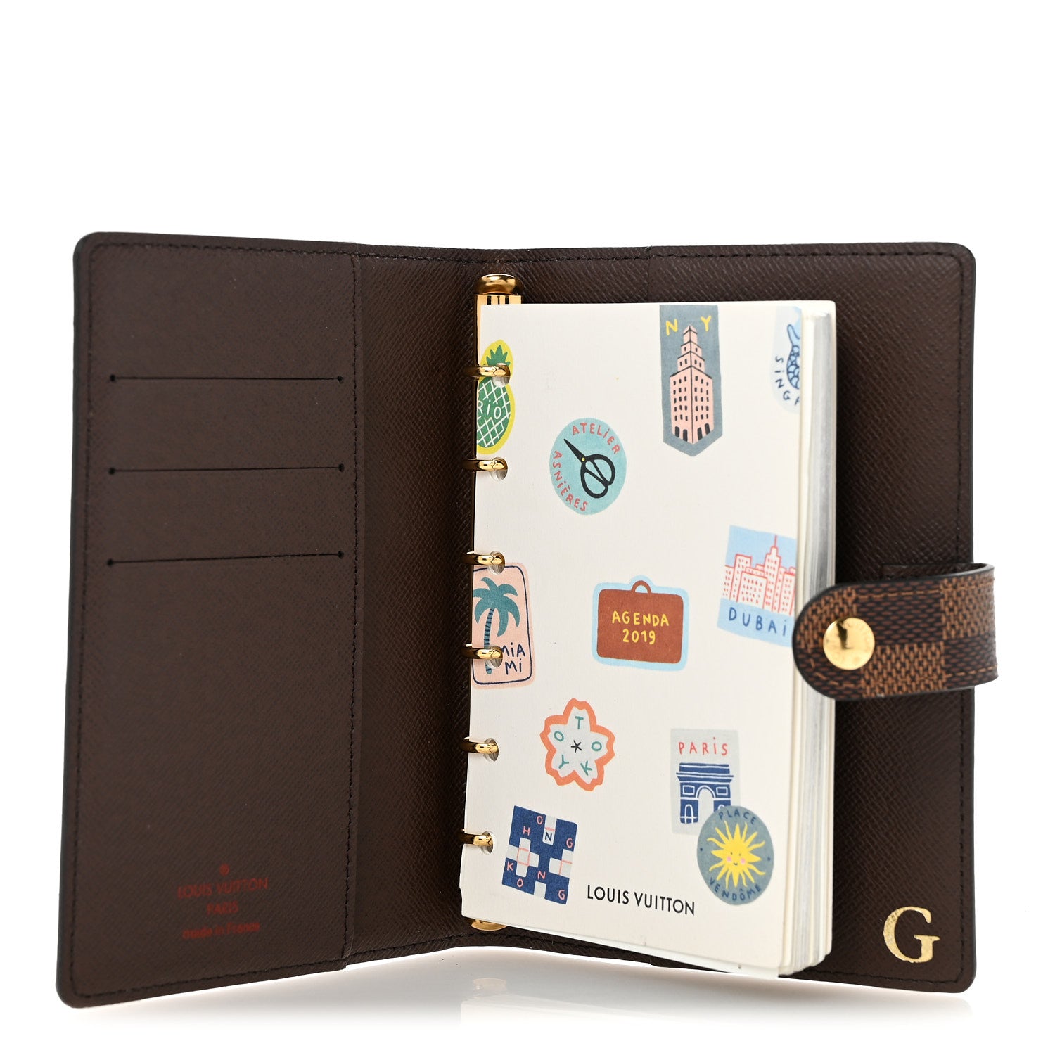 Louis Vuitton Damier Ebene Small Ring Agenda Cover 5 of 8
