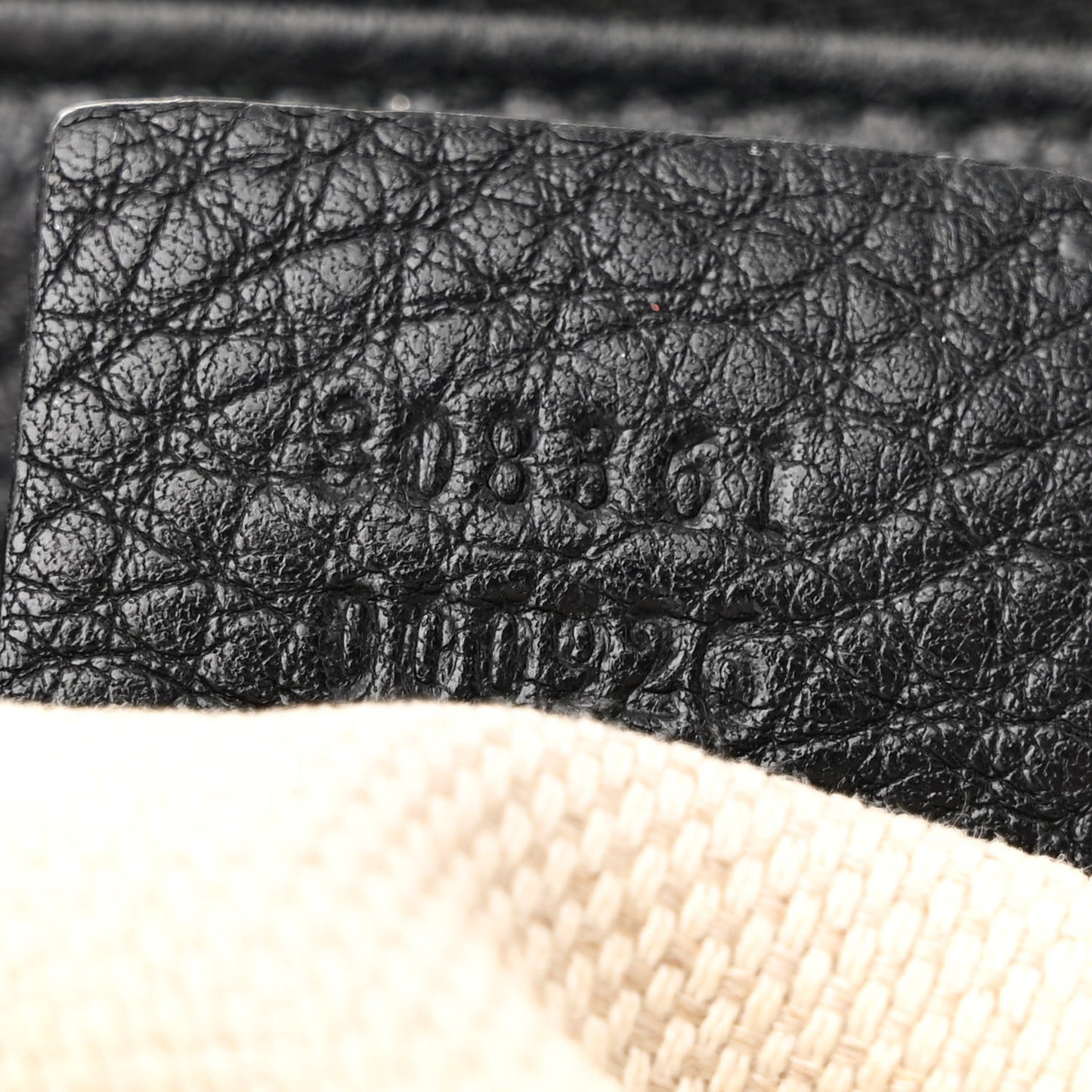 Pebbled Calfskin Small Soho Hobo Black