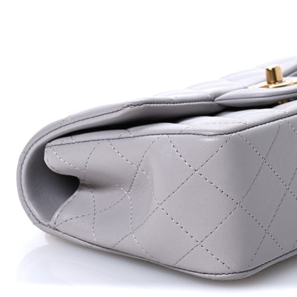 Chanel Lambskin Quilted Mini Top Handle Rectangular Flap Grey 9 of 11
