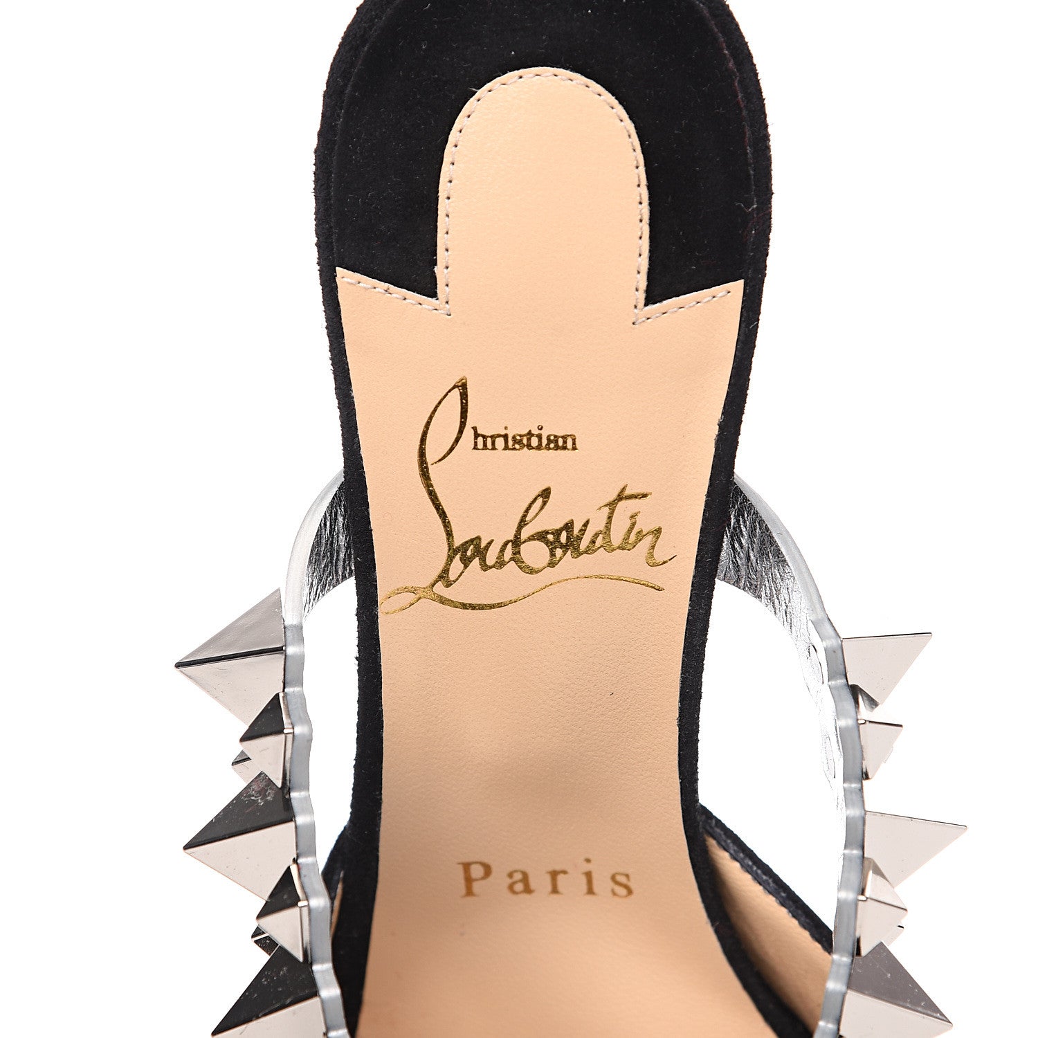 Christian Louboutin Veau Velours Specchio Planet Choc 80 Mule 35 Black 6 of 8