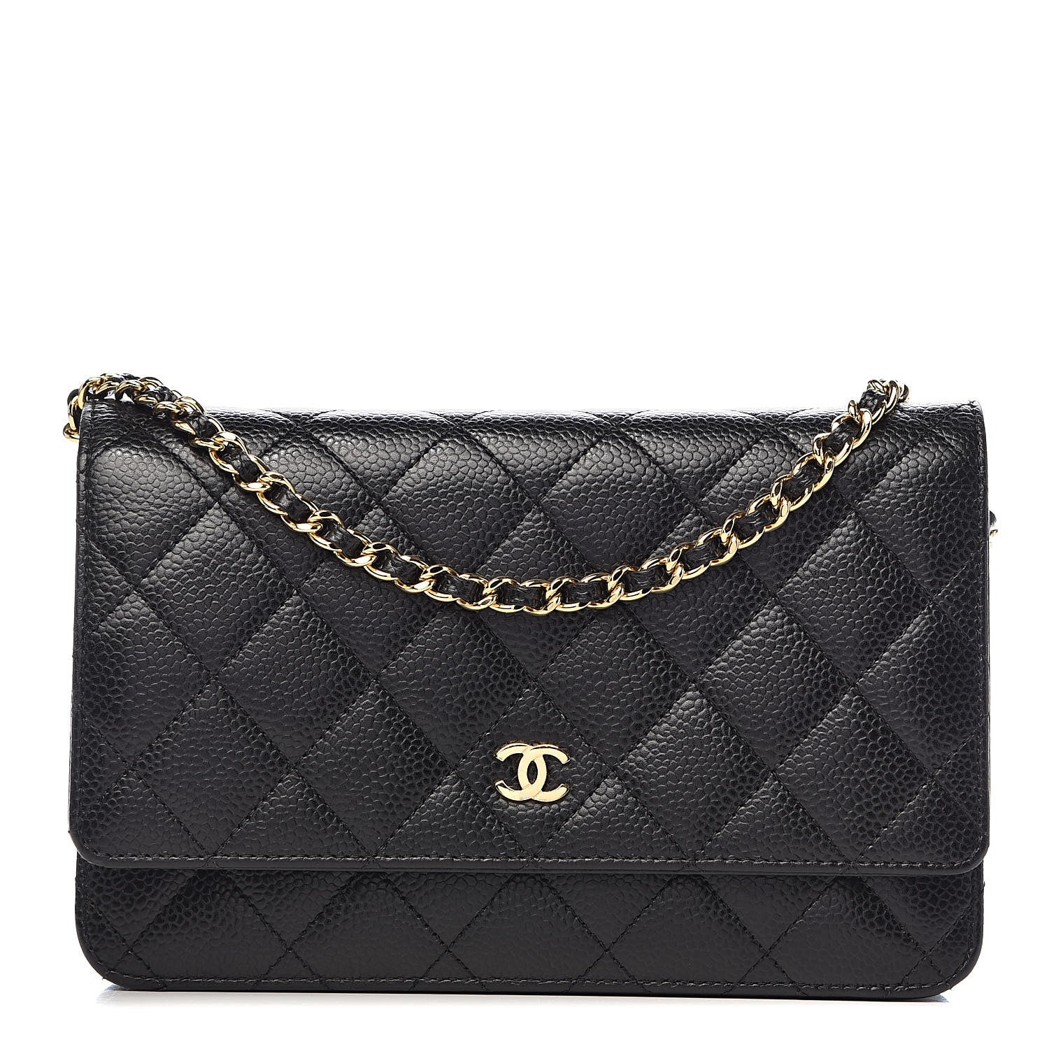 Chanel Caviar Quilted Wallet On Chain WOC Black 1 of 12