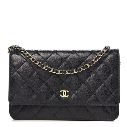 Chanel Caviar Quilted Wallet On Chain WOC Black 1 of 12