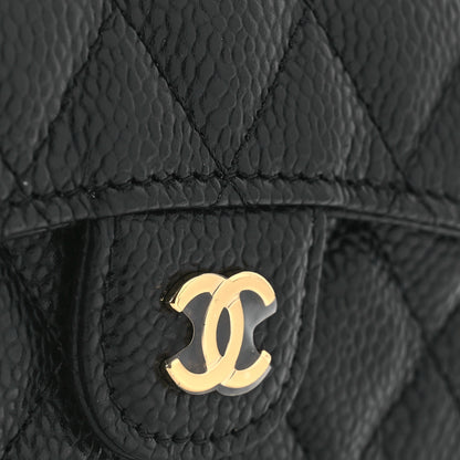 Chanel Caviar Quilted Flap Card Holder Wallet Black 9 of 10