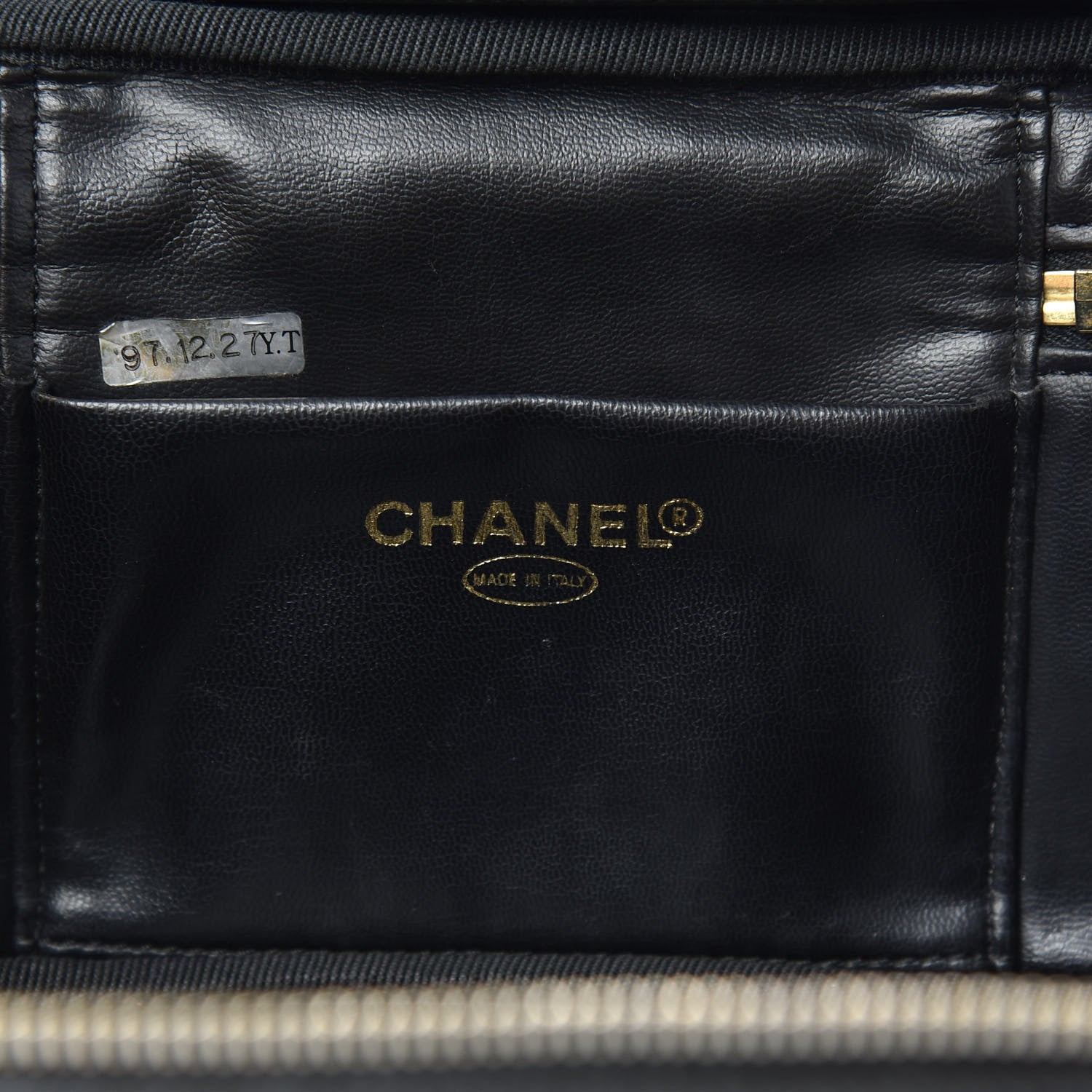 Chanel Caviar Vanity Cosmetic Case Black 6 of 11