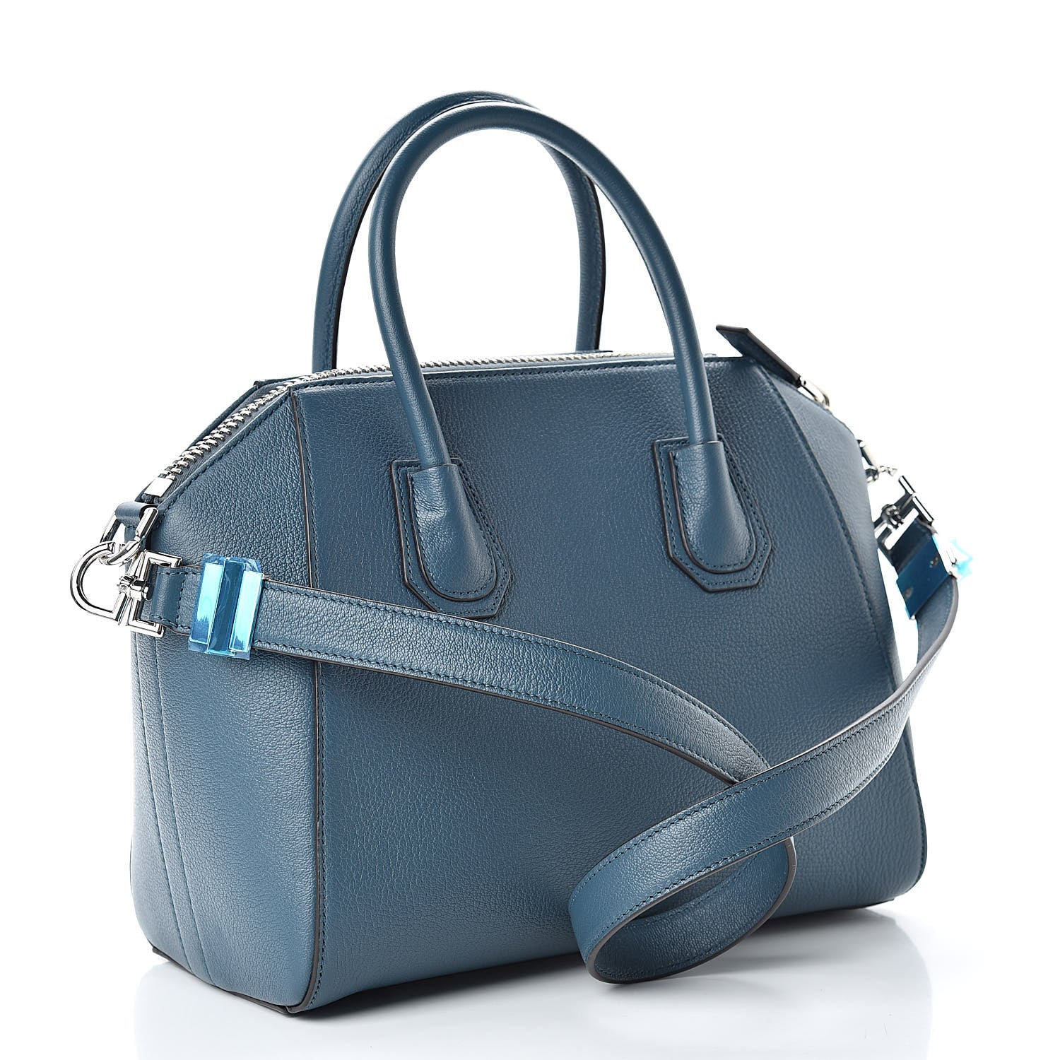 Givenchy Sugar Goatskin Small Antigona Oil Blue 3 of 10