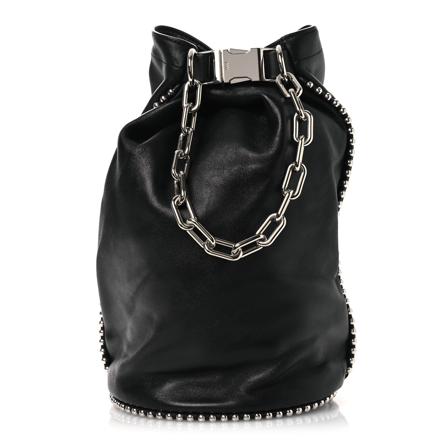 Alexander Wang Lambskin Attica Chain Dry Sack Bucket Bag Black 1 of 11