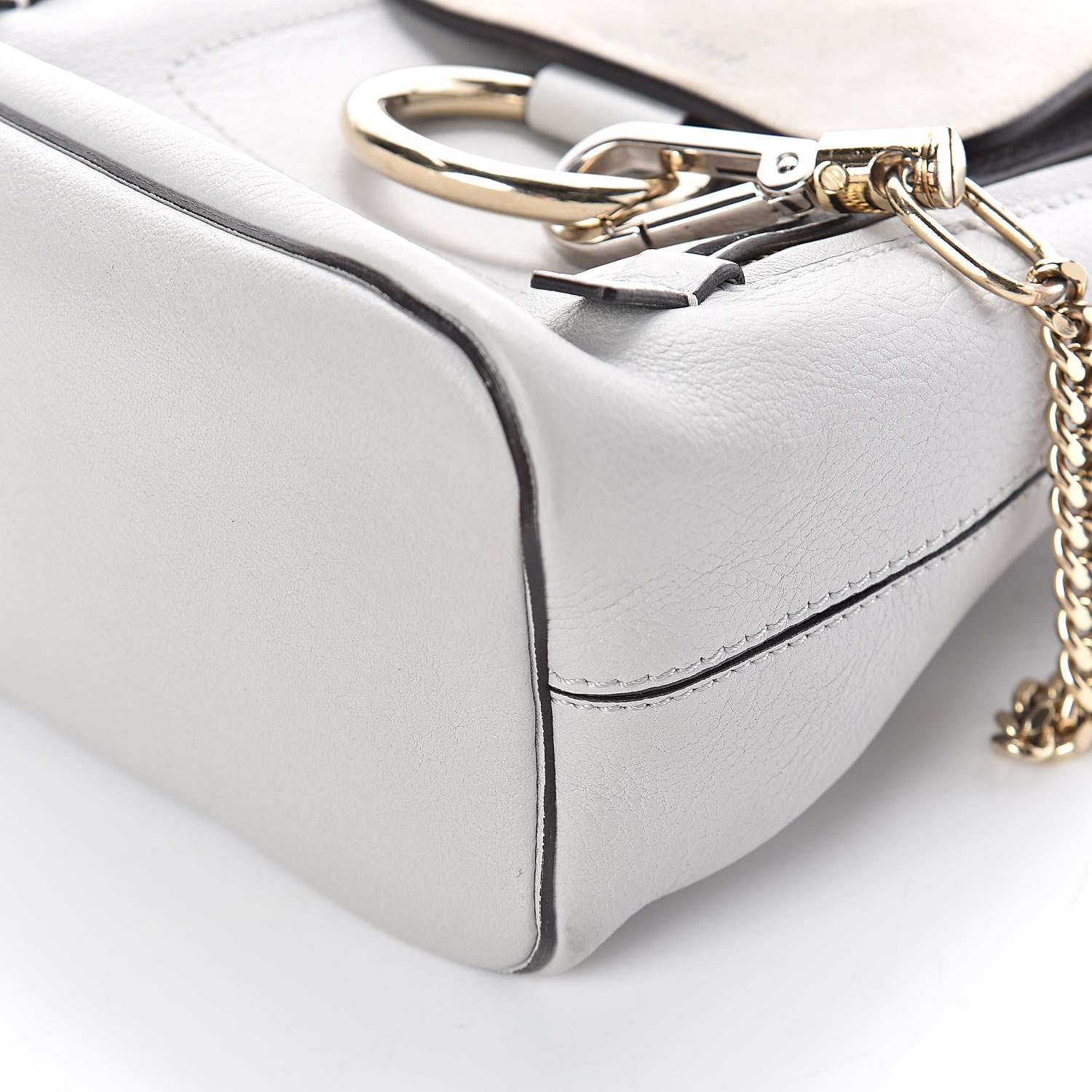 Chloe Suede Calfskin Mini Faye Backpack Airy Grey 10 of 10