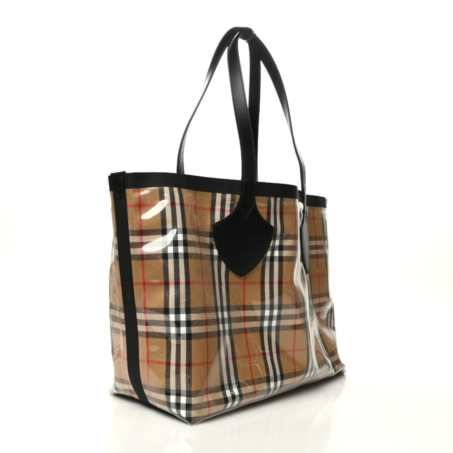 Burberry Vintage Check Transparent Large The Giant Reversible Tote Black 3 of 17