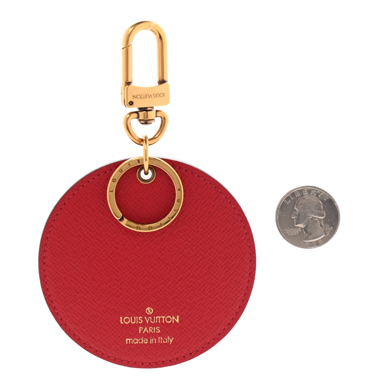 Louis Vuitton Monogram Illustre Kabuki Bag Charm Key Ring 2 of 5