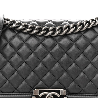 Chanel Calfskin Quilted Medium Boy Flap Black 8 of 10