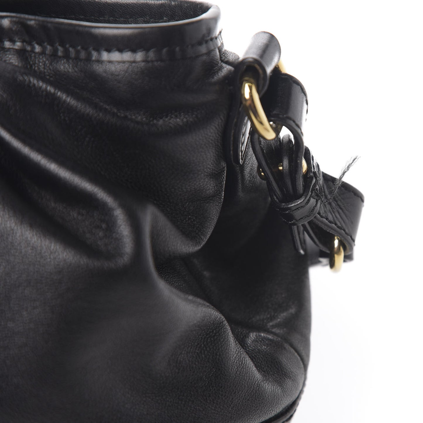 Smooth Calfskin Satchel Black