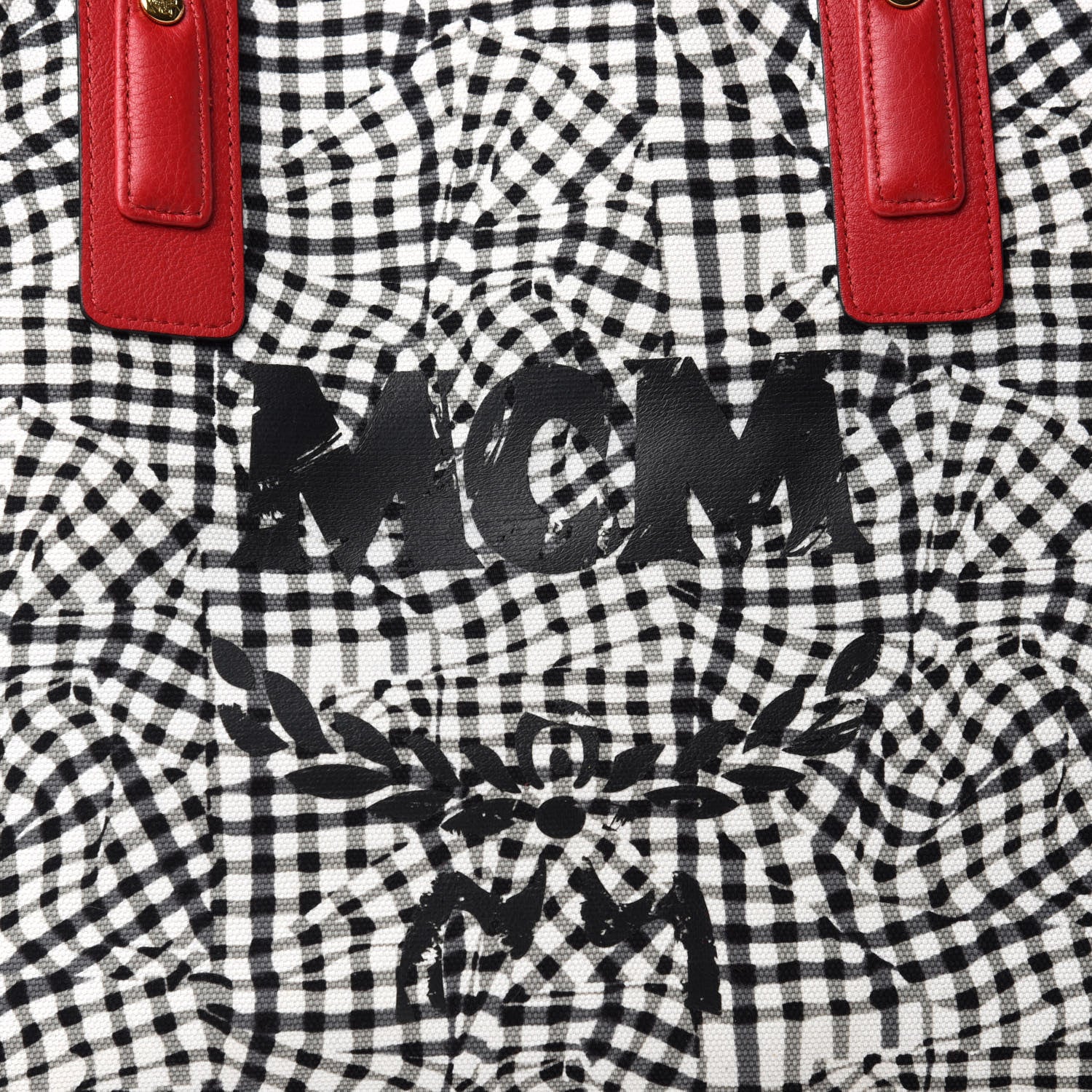 MCM Visetos Medium Liz Reversible Shopper Tote Ruby Red 16 of 16