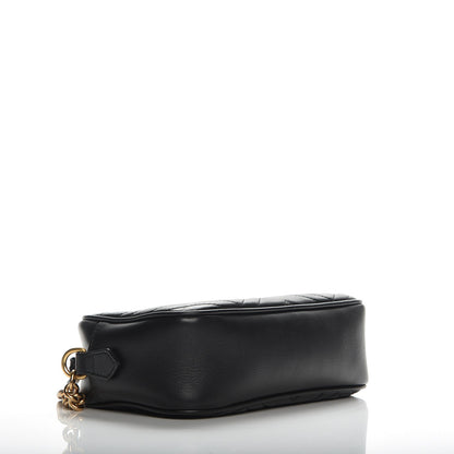 Gucci Calfskin Matelasse Small GG Marmont Chain Shoulder Bag Black 4 of 7