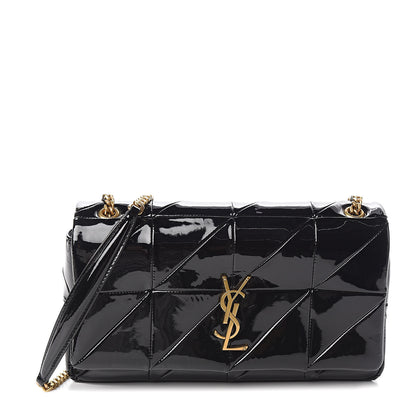 Saint Laurent Patent Patchwork Monogram Medium Jamie Black 1 of 10