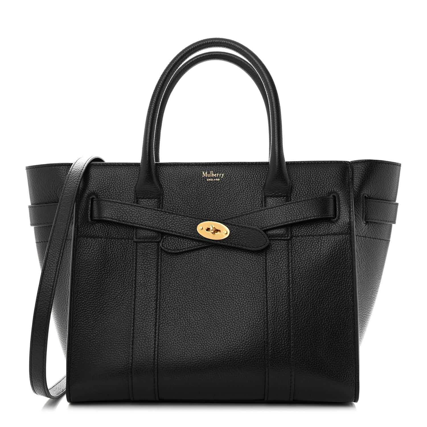 Mulberry Small Classic Grain Small Zipped Bayswater Black 1 of 9