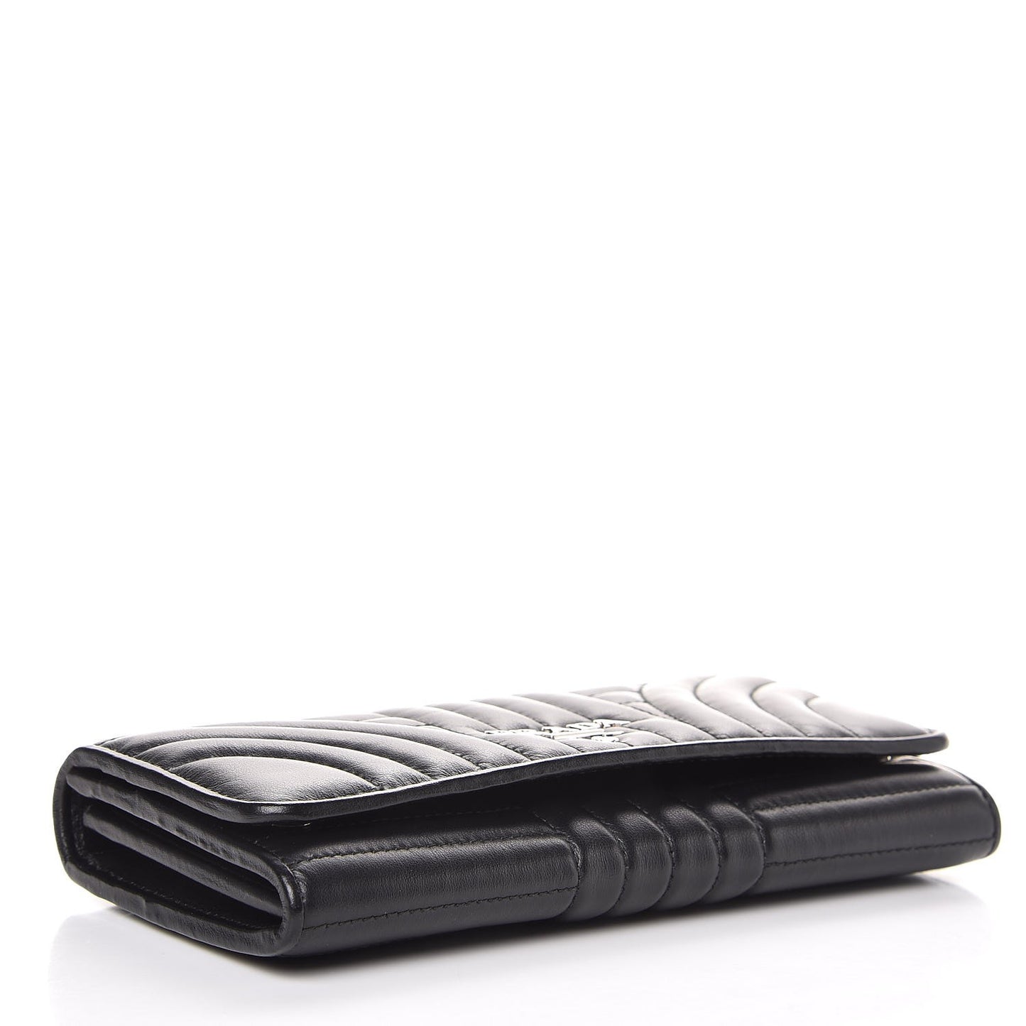 Soft Calfskin Diagramme Continental Wallet Black