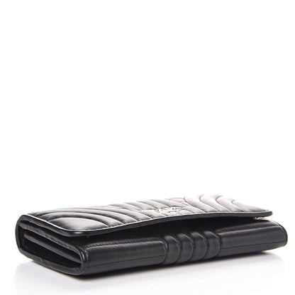 Prada Soft Calfskin Diagramme Continental Wallet Black 5 of 9